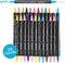 24 Colors Acrylic Paint Pens, Acrylic Paint Markers Dual Tip, with Dot Tip and Fine Tip, Acrylic Markers for Rock Painting, Wood, Canvas, Fabric, Paper, DIY Crafts Making Art Supplies
